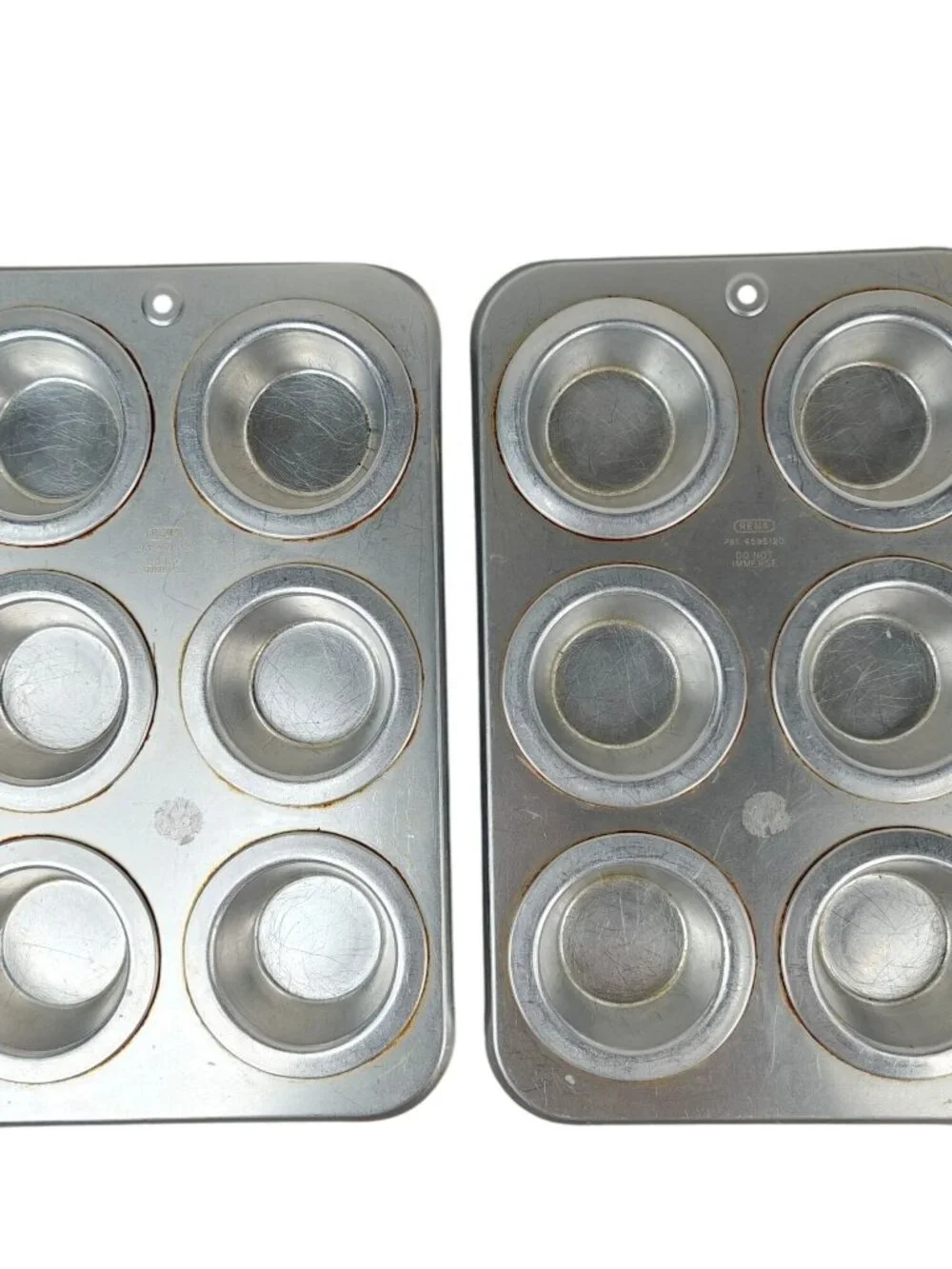 Vintage Rema Aluminum Muffin Cupcakes Pans Tins Set Of 2 Mid-Century Bakeware